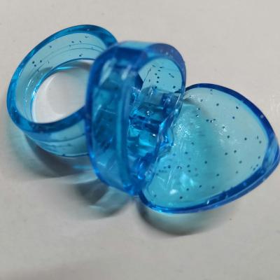 China Plastic Glitter Toy Rings Colorful Assorted Plastic Glitter Rings Toys 001 for sale