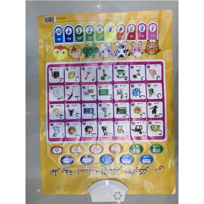 China Wall Paper Electronic Interactive Chart Alphabet Poster Talking Educational Toys for sale