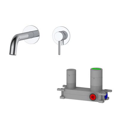 China Metered Faucets Hidden Single Handle Wall Mounted Single Handle Basin Mixer Tap Professional Manufacturer for sale