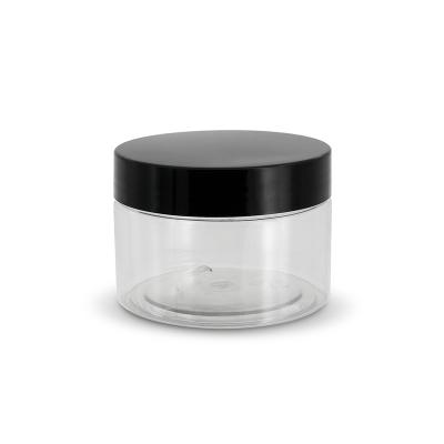 China Cosmetic popular plastic 4oz jar with 68mm wide mouth and screw on lids for hair care and skin care products for sale