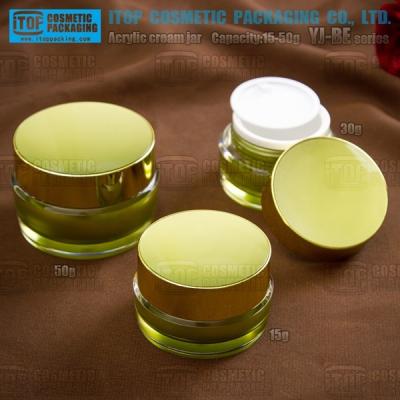 China YJ-BE Round Beautiful Eye Cream Series 15g, 30g, 50g Empty Acrylic Cream Jar for sale