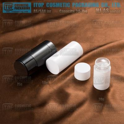 China HJ-AS Skin Care AS/SAN Series Material Twist Up Container 30g 50g 70g Wholesale Plastic Deodorant Roll On Bottle for sale