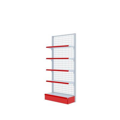 China Backmesh Single Sided Style Retail Shelving With Best Selling High Quality Adjustable Metal Iron Shelf Grocery Store Display Shelving for sale