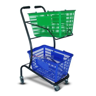 China Unveil Factory Outlet Style Grocery Cart European Supermarket Carts Durable Store Trolley With Four Wheels Grocery for sale