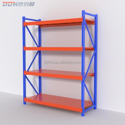 China Single Sided Cost Effective Steel Bolless Heavy Duty Rack Warehouse Heavy Duty Storage Rack Shelf Storage Picks Strong Easy Install Shelf for sale