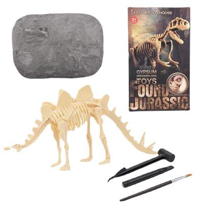 China Children's Handmade DIY Rex Dinosaur Archaeological Archaeological Fossil Tyrannosaurus Skeleton Models Made Treasure Digging Toys for sale