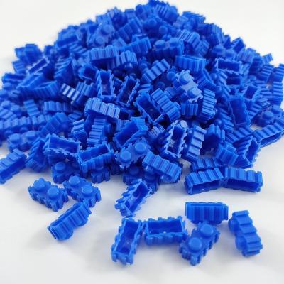 China 1x2 dots plate 8mm micro tandem mini particles building blocks for sale