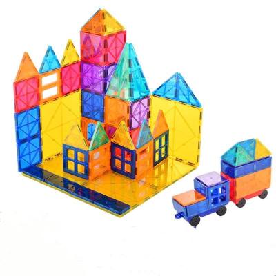 China Magnetic Blocks Toys DIY Magnetic Tiles Set Kids Colorful Magnetic Blocks Magnetic Building Blocks For STEM Kids for sale