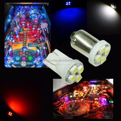 China New Arrival Pinball Light Lighting DC 6.3V #47 #555 AC Yellow Red Blue Green PA Ba9s LED Pinball Lamps for sale