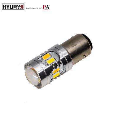 China 1157 Dual Color LED Bulb 12 SMD 5630 Amber White Light DRL Daytime Running Turn Signal Light PA 17.85mm*53.4mm for sale