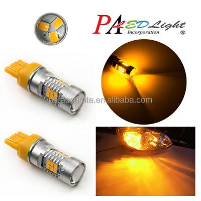 China High Power 21SMD T20 7443 Turn Signal 7440 LED Amber Yellow Emergency Reverse Light For Turn Signal for sale