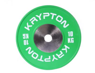 China Weightlifting Color Competition Weight Plate 10kgs Krypton Color Competition Plate for sale