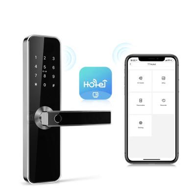 China Home/Apartment/Airbnb/Office Smart Home Hotel Door Lock Smart Fingerprint Passcode Card Wifi Lock for sale