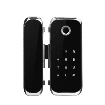 China Remote Control Desktop Fingerprint Password Swipe Smart Card Unlock Smart Glass Door Lock For Home Office for sale