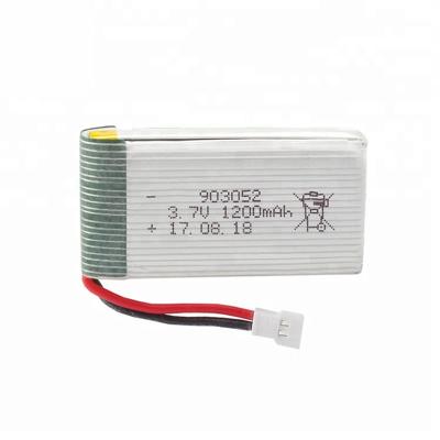 China High Energy Density 903052 3.7V 1200mAh Capacity RC Airplane Drone Toy Lithium Lipo Battery for sale