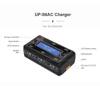 China Hot Selling 2022 Drone Battery Charging Power Ultra Durable 26.1W UP-S6AC LiPo LiHV Battery Charger With LED Light for sale