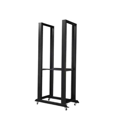 China 32U Rack abierto DIN41491PART1 Estándar 600mm Ancho 350mm Profundidad con 4 soportes y 4 ruedas en venta