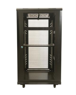 China Indoor Network Cabinet with 19 Inch Toughened Glass Door and SPCC Cold Rolled Steel for sale