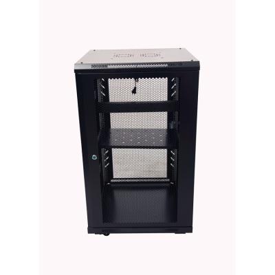 China Network Equipment Cabinet 19 Inches Network Server Rack with Toughened Glass Door for sale