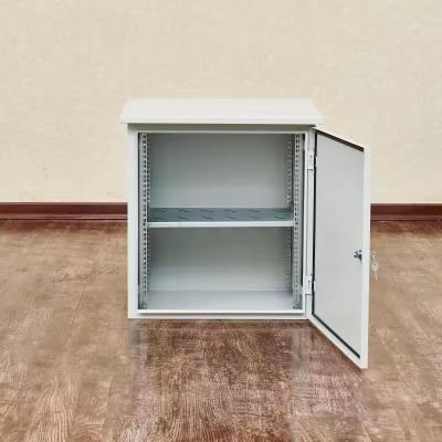 China Cold rolled steel 12U Outdoor Rainproof Cabinet 19 Inch Standard IP65 Waterproof 9inch 450 and 600 Depth for sale