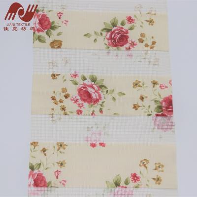 China UV Protection Manufacturer Supply Good Price Wholesale Flower Printed Zebra Blinds Window Cloth for sale