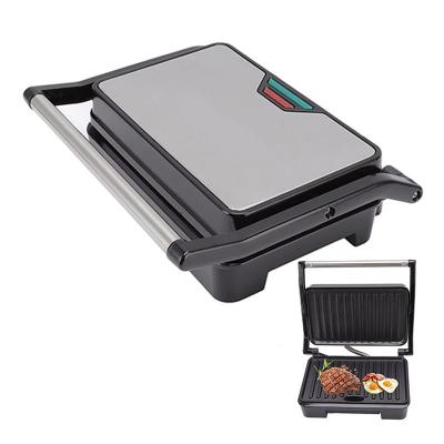 Cina Panini Press Sandwich Maker Superficie non appiccicosa Doppio riscaldatore Acciaio inossidabile Creatore di colazione Grill di contatto Formaggio uovo bistecca di pancetta in vendita