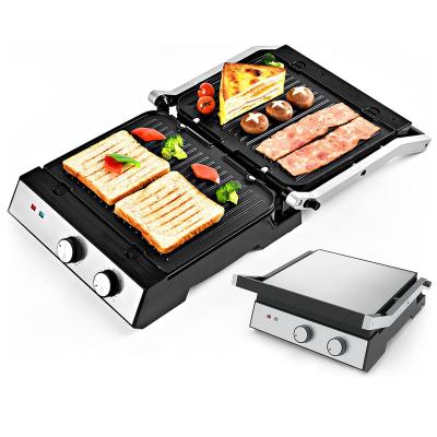 China 4 Slice Indoor BBQ Panini Electric Press Grill Met Temperatuur En Tijdknop Controle Te koop