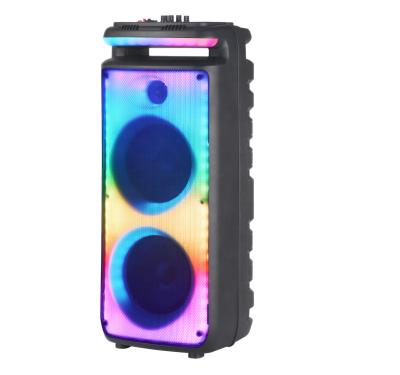 China OEM Factory Price Wireless TWS Partbox Double 8 Full Panel Light Effect Wireless Speaker for sale