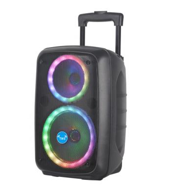 China Colorful LED Light 2022 Shape New Design 8 Inch Sound System Computer Microphone Mold Power Battery TWS Wireless Speakers for sale