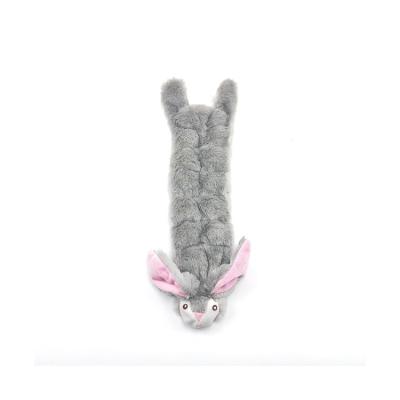 China Cat Toys Puppy Stuffed Shape Stocked Rabbit Squeaker Pet Plush Dog Toy JE220001 for sale