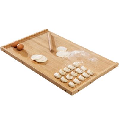 China Chinese Bamboocutting Sustainable Bamboo Board Service Work Cuttingboard Bread Rolling Serving Plate Around Cutting Wood Folding for sale