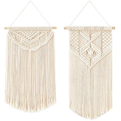 China Macrame Gray Huge Kits Hand Woven Bohemian Wall Hanging Mirror Price Around Feather Decor Green Book Wall Hanging Beige Extra Color for sale