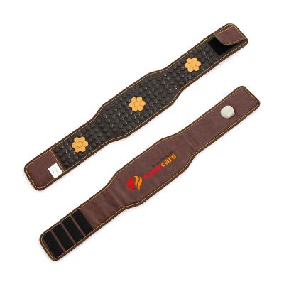 China Waist Heating Heat Therapy Tourmaline Anion Energy Mat Hexagon Germanium Tourmaline Magnetic Natural Stone Belt for sale