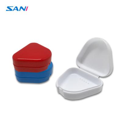 China White False Teeth Storage Case , High Temperature Resistant Denture Storage Box for sale