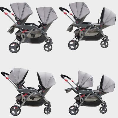 China New ; Fashion ; Hot Sale Purorigin Baby Twins Twin Walkers Lightweight Child Stroller Double Twin Strollers for sale