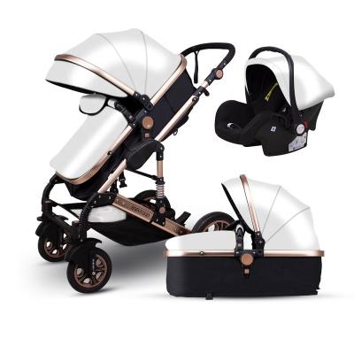 China Luxury Baby Stroller System Travel Walkers Multifunctional Carriers 3 in 1 Baby Carriage Deluxe Baby Strollers For Sale for sale