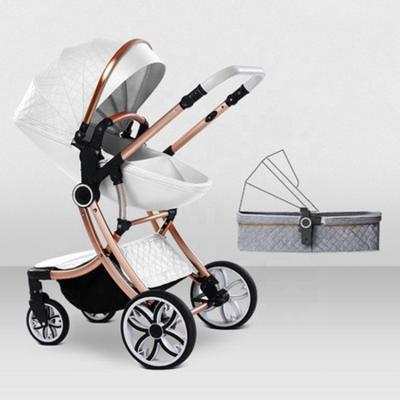 China 2022 Baby Carriage Purorigin Egg Stroller Carriage Deluxe Foldable Baby Strollers Baby Carriage Set 3 in 1 Baby Stroller for sale