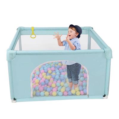 China Square Portable Playpen Baby Playpens New Style Easy Assembly Baby Travel Cradle Folding Playpen Bed Safety Slide Large for sale