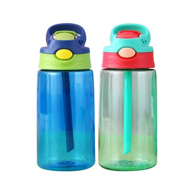 China Wholesale 500ML Custom Kids Sports BPA Free Leak Stocked Outdoor Plastic Water Bottle For Kids With Straw for sale