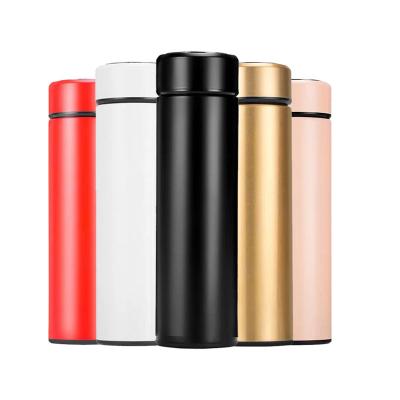 China 500ml Double Wall Digital Vacuum Insulation Thermos Tumbler Stainless Steel Smart Stored Water Bottle With LED Temperature Display for sale