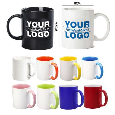 China Wholesale Stocked Size Quality 11oz Sublimation White Empty Ceramic Mugs Coated Plain White Mugs for sale