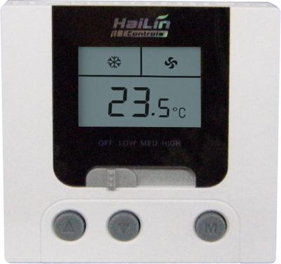 China FCU Digital LCD Fan Coil Thermostat with Blue backlight , 86x86x23mm for sale