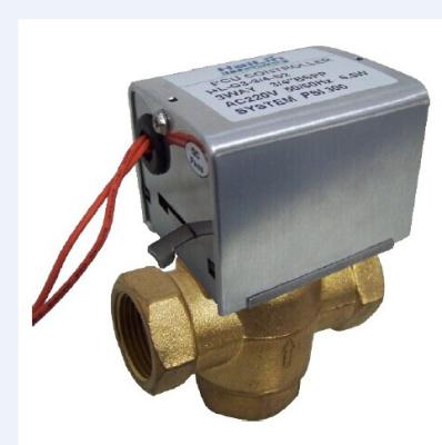 China Thermostat 3 Way motorized Fan Coil Valve with Forging brass body for sale