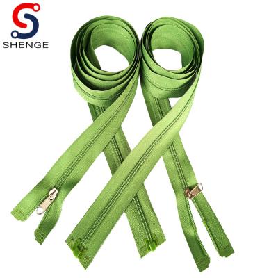 China Custom Open Nylon Zippers Viable For Garments for sale