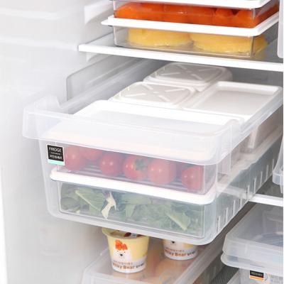 China / High Quality Reusable Storage Containers Large-Capacity Refrigerator Organizer Fridge Storage Containers With Handles for sale