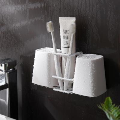 China Sustainable Multi Function Wall Mounted Bathroom Toothbrush Holder for sale