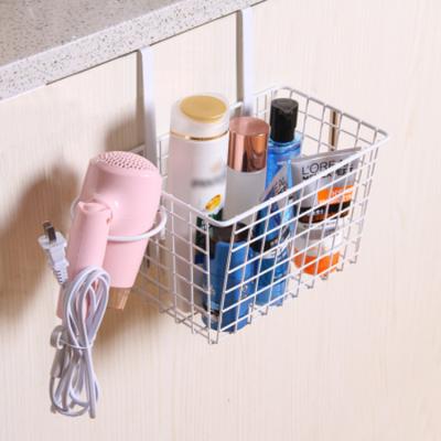 China 2021 Viable Hot Sale Storage Racks And Holders Iron Toilet Shelf Bathroom Cosmetic Draining Wall Mounted Hair Dryer Storage Rack for sale