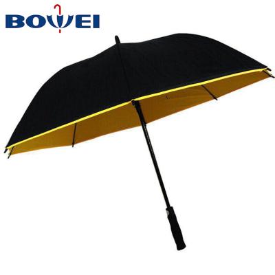 China Factory Direct Selling Large Car 3 Person Upright Golf Contemporary Windproof Automatic Open Pongee Automatic Umbrella With Case for sale