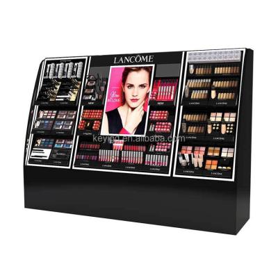 China Luxury Mall LED Light Cosmetics Shop Furniture Display Cabinet Makeup Display Stand For Lipstick for sale