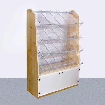 China Shopping mall store selection of sweet bulk candy rack and mix wooden candy display rack for retail store for sale